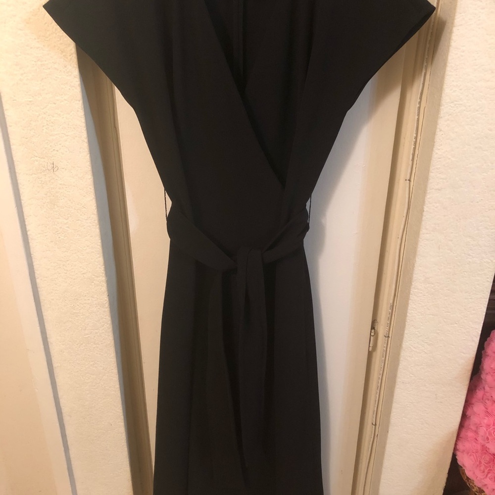 Massimo dutti Black Belted Dress Sz 2 - Picture 2 of 8